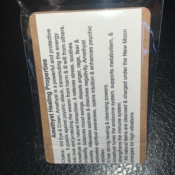 Amethyst Healing crystal gold wire wrapped Earring - Picture 3 of 5